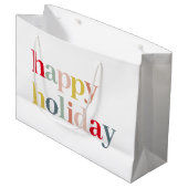 Moderne vrolijke feestdag groot cadeauzakje (Voorkant Gekanteld)