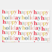 Moderne vrolijke feestdag inpakpapier vel (Voorkant 2)