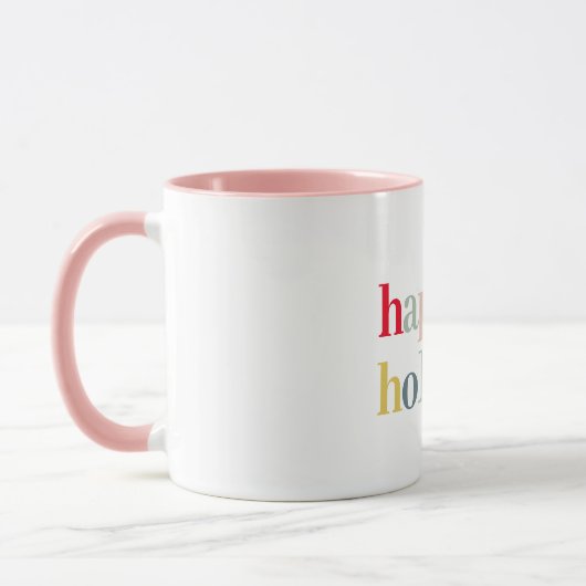 Moderne vrolijke feestdag mok (Links)