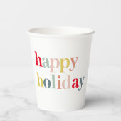 Moderne vrolijke feestdag papieren bekers (Achterkant)