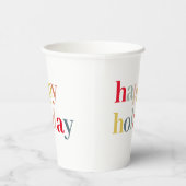 Moderne vrolijke feestdag papieren bekers (Rechts)