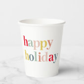 Moderne vrolijke feestdag papieren bekers (Voorkant)