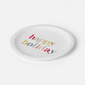 Moderne vrolijke feestdag papieren bordje (Gekanteld)