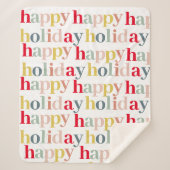 Moderne vrolijke feestdag sherpa deken (Voorkant)