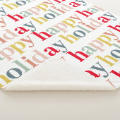 Moderne vrolijke feestdag sherpa deken (3/4)