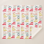 Moderne vrolijke feestdag sherpa deken (Voorkant (horizontaal))