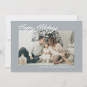 Moderne vrolijke feestdagen aangepaste bericht en  feestdagenkaart (Voorkant)