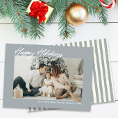 Moderne vrolijke feestdagen aangepaste bericht en  feestdagenkaart