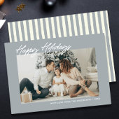 Moderne vrolijke feestdagen aangepaste bericht en  feestdagenkaart