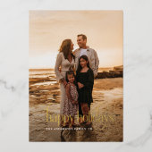 Moderne vrolijke feestdagen familie foto geruite T (Voorkant)