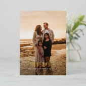 Moderne vrolijke feestdagen familie foto geruite T (Staand Voorkant)