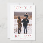 Moderne Vrolijke Feestdagen Familie Foto Kerst Kaa Feestdagenkaart (Voorkant)