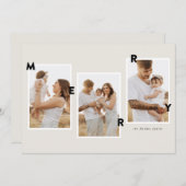 Moderne vrolijke foto feestdagenkaart (Voorkant / Achterkant)