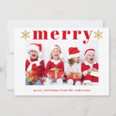 Moderne vrolijke foto vakantie Kaart (Voorkant)