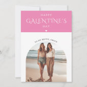Moderne vrolijke Galentine's Day voor mijn beste v Feestdagenkaart (Voorkant)