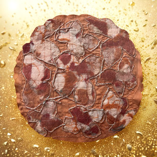 Moderne vrolijke gebrande oranje vlinders borduurw rond kussen