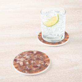 Moderne vrolijke gebrande oranje vlinders borduurw zandsteen onderzetter