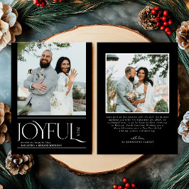 Moderne vrolijke getrouwde Pas getrouwd Vrolijk Ke Feestdagenkaart