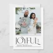 Moderne vrolijke getrouwde Pas getrouwd Vrolijk Ke Feestdagenkaart (Voorkant)