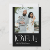 Moderne vrolijke getrouwde Pas getrouwd Vrolijk Ke Feestdagenkaart (Voorkant)