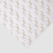 Moderne Vrolijke Gouden Script Vakantie Tissuepapier (Detail)