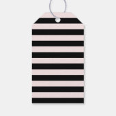 Moderne vrolijke & heldere kerst roze zwarte vakan cadeaulabel (Achterkant)