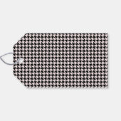 Moderne vrolijke & heldere kerst roze zwarte vakan cadeaulabel (Achterkant Horizontaal)