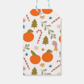 Moderne Vrolijke & Heldere Kleurrijke Kerstmis Cadeaulabel (Achterkant)