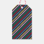 Moderne vrolijke & heldere kleurrijke retro typogr cadeaulabel (Achterkant)