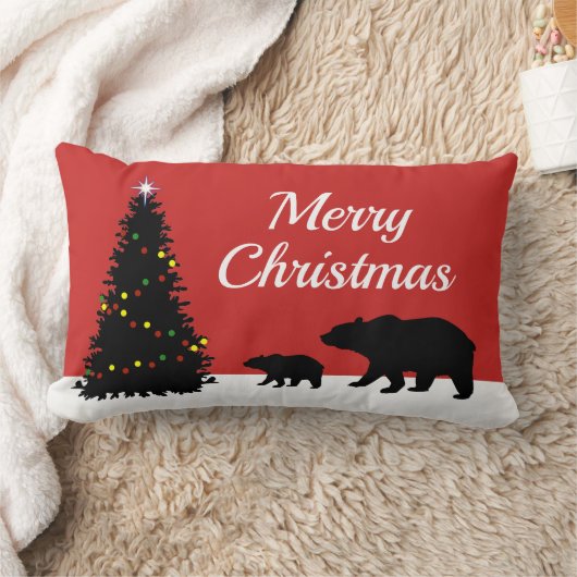 Moderne vrolijke kerst Beren Kussen (Deken)