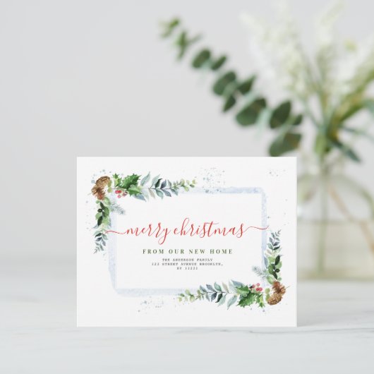 Moderne vrolijke kerst bewegende aankondiging (Staand voorkant)