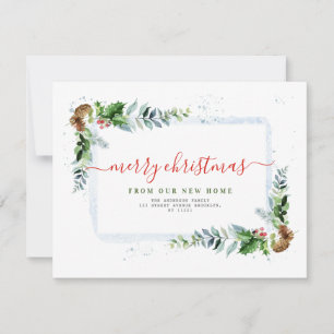 Moderne vrolijke kerst bewegende aankondiging