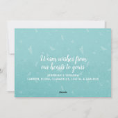 Moderne vrolijke kerst eenvoudige typografie feestdagenkaart (Achterkant)