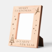 Moderne vrolijke kerst Elegante foto Gegraveerde Lijstjes (Links)