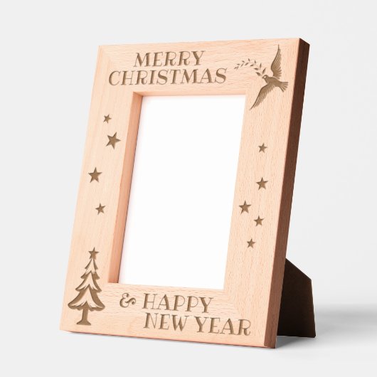 Moderne vrolijke kerst Elegante foto Gegraveerde Lijstjes (Links)