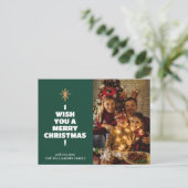 Moderne vrolijke kerst familie foto Briefkaarten (Staand voorkant)