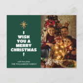 Moderne vrolijke kerst familie foto Briefkaarten (Voorkant)