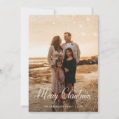 Moderne vrolijke kerst familie foto plaid Tartan Feestdagenkaart (Voorkant)