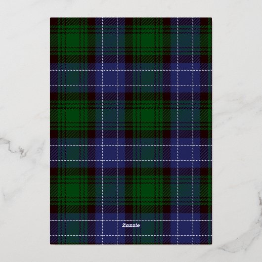 Moderne vrolijke kerst familie foto plaid Tartan Folie Feestdagenkaart (Achterkant)