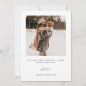 Moderne vrolijke kerst fotokaart | Vakantie Kaart (Achterkant)