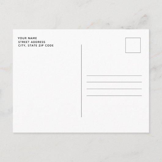 Moderne vrolijke kerst Holly en bessen Briefkaart (Achterkant)