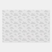 Moderne vrolijke kerst ontworpen inpakpapier vel (Voorkant 2)