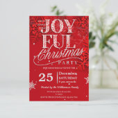 Moderne vrolijke kerst portretuitnodiging kaart (Staand voorkant)