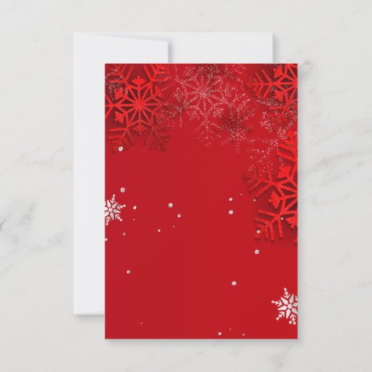 Moderne vrolijke kerst portretuitnodiging kaart (Achterkant)