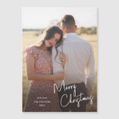 Moderne vrolijke kerst script eenvoudige foto (Voorkant)