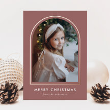 Moderne vrolijke kerst stoffige roze boog foto