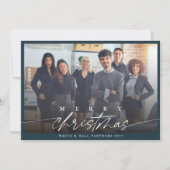 Moderne vrolijke kerst zakelijke foto feestdagenkaart (Voorkant)