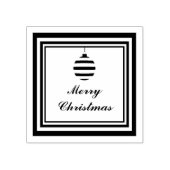 Moderne vrolijke kerstbal rubberstempel (Afrduk)