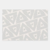 Moderne vrolijke kerstboom marine inpakpapier vel (Voorkant 2)