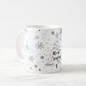 Moderne vrolijke kerstboom Mok (Voorkant links)